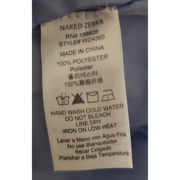 Dainty Hooligan Blue Halter Dress Tie Back Bow Sleeveless A Line Mini SZ S - Picture 12 of 12